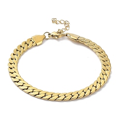 Золотой Ионное покрытие (IP) 304 браслет-цепочка из нержавеющей стали, золотые, 7-1/8 дюйм (18.2 см)