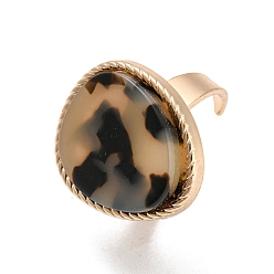 Сэнди Коричневый Модное кольцо из ракушки с геометрическим узором - регулируемый открытый дизайн, универсальные и персонализированные украшения