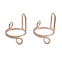 Розовое Золото Покрытие (IP) 304 регулируемое кольцо из нержавеющей стали для унисекс, розовое золото , арка: 14x8 мм, Внутренний диаметр: 12~13 мм.