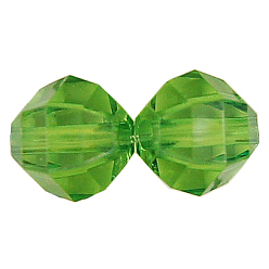 Lime Green Transparent Acrylic Pendants, Leaf, Lime Green, 20x13x4mm, Hole: 2mm, about 1660pcs/500g