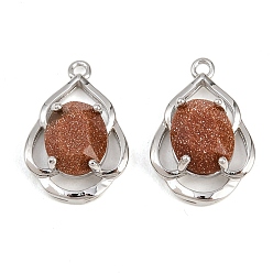 Индийский Красный Латунные подвески, cmолой, слезинки, долговечный, стойки покрытие, платина, с блеском порошок, Индийская красная, 20x13.5x6 мм, отверстие : 1.5 мм