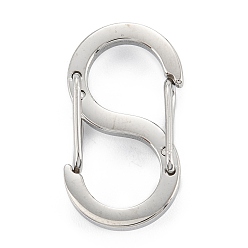 Stainless Steel Color 304 Stainless Steel S-Hook Clasps, Stainless Steel Color, 23x13.5x4mm, Hole: 10.5x8mm