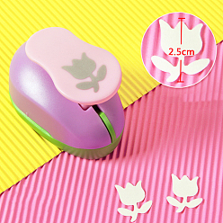 Flower Plastic Paper Craft Hole Punches, Paper Puncher for DIY Paper Cutter Crafts & Scrapbooking, Random Color, Rose Pattern, 70x40x60mm
