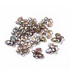 Coconut Brown UV Plating Rainbow Iridescent Acrylic Beads, Butterfly, Coconut Brown, 23x19.5x6mm, Hole: 2mm