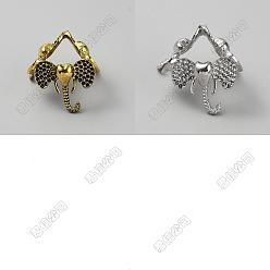 (52) Непрозрачная лаванда 2шт. 2 цветные держатели для хрустальных шаров из сплава, слон, разноцветные, 53.5x49x34 мм, 1 шт / цвет