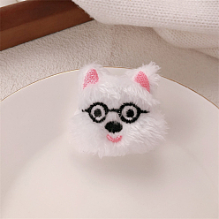 Черный Заколки для волос из плюшевой собачки-аллигатора, аксессуары для волос для женщин и девочек, чёрные, 50 мм