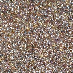 (RR3645) Fancy Lined Rose Taupe Миюки круглые бусины рокайль, японский бисер, (rr 3645) розово-серо-коричневый на причудливой подкладке, 11/0, 2x1.3 мм, отверстие : 0.8 мм, Около 5500 шт / 50 г