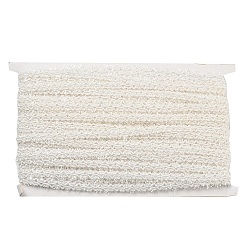 Blanc Bordure en dentelle ondulée en polyester, pour rideau, décoration textile pour la maison, blanc, 1/2 pouces (12 mm)