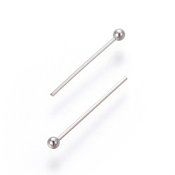 Stainless Steel Color 304 Stainless Steel Ball Head Pins, Stainless Steel Color, 14x0.5mm, 24 Gauge, Head: 1.6mm