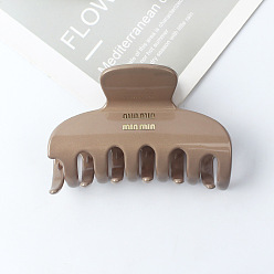 TCB-1029 Labeling - Bright Milk Tea Color Большая заколка для хвоста, простые аксессуары для волос для взрослых – минимализм, верхний клип.