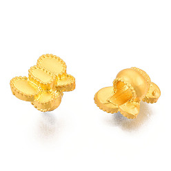 Matte Gold Color Alloy Shank Buttons, 1-Hole, Cadmium Free & Lead Free, Bowknot, Matte Gold Color, 9x11x7.5mm, Hole: 3.5mm