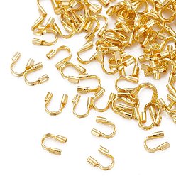 Golden Brass Wire Guardians, Cadmium Free & Lead Free, Golden, 4.5x4x1mm, Hole: 0.5mm