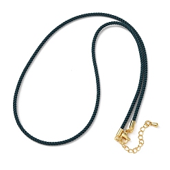 Зеленый 2мм круглый нейлоновый миланский шнур для изготовления ожерелья, с латунными выводами и 303 застежками из лобстера из нержавеющей стали, реальный 18 k позолоченный, зелёные, 18.50~18.70 дюйм (47~47.5 см)