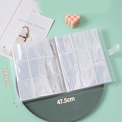 Clear 288 Pockets Transparent Jewelry Storage Book, with  Zip Lock Bags, Jewelry Storage Organizer for Rings Necklaces Bracelets Earrings Jewelry Beads, Clear, 47.5x19.5cm