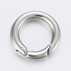 Stainless Steel Color 304 Stainless Steel Spring Gate Rings, O Rings, Stainless Steel Color, 18x3.5mm, Inner Diameter: 11mm