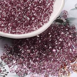 Pale Violet Red Baking Paint Glass Seed Beads, Peanut, Pale Violet Red, 3.5~4x2~2.5x2~2.3mm, Hole: 0.8mm