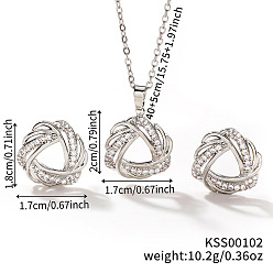 Ring Шикарные геометрические латунные стразы серьги-гвоздики и ожерелья для женщин, платина, кольцо