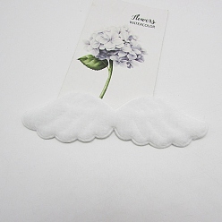 White Cloth Embossing Wings, with Plush, Decorate Accessories, White, 31x100x5mm
