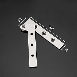 Stainless Steel Color Stainless Steel Pivot Hinges Offset Knife Hinges, Rotating Hinges, for Wardrobe Door and Table Accessories, Stainless Steel Color, 100x16x2.5mm