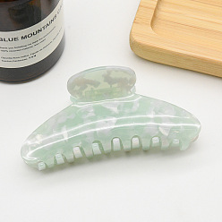 Light Green Large Cellulose Acetate(Resin) Hair Claw Clips, Tortoise Shell Non Slip Jaw Clamps for Girl Women, Light Green, 110mm