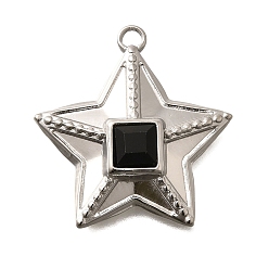 Реактивный Самолет 304 подвески из нержавеющей стали, со стразами, цвет нержавеющей стали, звезда, струя, 26x24.5x6 мм, отверстие : 2 мм