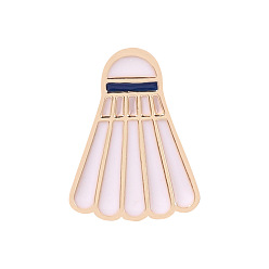 Sports Sports Themed Enamel Pin, Alloy Brooch for Backpack Clothes, Badminton, 16x12mm