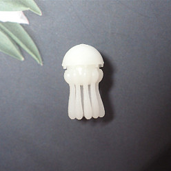 White Sealife Model, UV Resin Filler, Epoxy Resin Jewelry Making, Jellyfish, White, 1.3x0.9cm