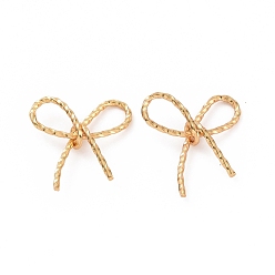Real 18K Gold Plated Brass Pendants, Long-Lasting Plated, Bowknot, Real 18K Gold Plated, 24x22x5.5mm, Hole: 5x6.2mm