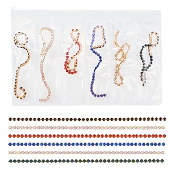 Doré  Strass chaînes de tasse, accessoires nail art de décoration, or, 100x2 mm, sur 6 brins / sac