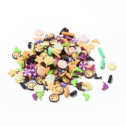 Mixed Color Handmade Polymer Clay Cabochons, Mixed Shapes, Mixed Color, 5x5~7x0.8~2mm, about 13333pcs/1000g