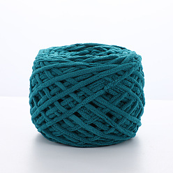 Teal Soft Crocheting Polyester Yarn, Thick Knitting Yarn for Scarf, Bag, Cushion Making, Teal, 6mm