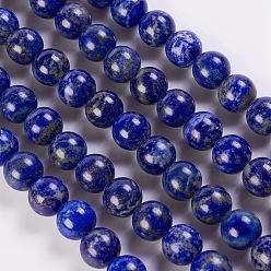 Lapis Lazuli Natural Lapis Lazuli Beads Strands, Round, 12mm, Hole: 1mm, about 32pcs/strand, 15.1 inch