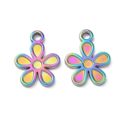 Rainbow Color 304 подвеска кабошон нержавеющая сталь под эмаль, , ионное покрытие (ip), Радуга цветов, 23.5x18x2.5 мм, отверстие : 3 мм