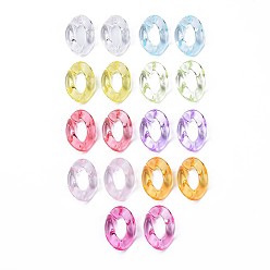 Mixed Color Transparent Acrylic Linking Rings, Quick Link Connectors, for Cable Chains Making, Twisted Oval, Mixed Color, 23.5x16.5x4.5mm, Inner Diameter: 6.5x13mm, about 666pcs/500g