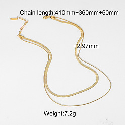 JDN20126 18K Gold Plated Stainless Steel Cuban Snake Chain Necklace - Unisex Hip Hop Jewelry