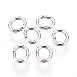 Stainless Steel Color 304 Stainless Steel Jump Rings, Open Jump Rings, Oval, Stainless Steel Color, 26 Gauge, 3x2.5x0.4mm, Inner Diameter: 1x2mm