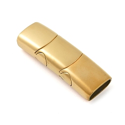 Золотой Ионное покрытие (ip) 316 магнитные кламмеры из хирургической нержавеющей стали с приклеиваемыми концами, прямоугольные, золотые, 37x12x7 мм, отверстие : 10x5 мм