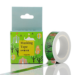 Other Animal Adhesive Paper Tape, for Card-Making, Scrapbooking, Diary, Planner, Envelope & Notebooks, Animal Pattern, 15x0.2mm, 10m/roll