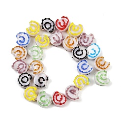 (52) Непрозрачная лаванда Бусины лэмпворк , раковина, разноцветные, 14~15x14~15.5x8.5~9.5 мм, отверстие : 1.6~1.8 мм