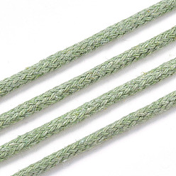 Light Green Cotton String Threads, Macrame Cord, Decorative String Threads, for DIY Crafts, Gift Wrapping and Jewelry Making, Light Green, 3mm, about 109.36 Yards(100m)/Roll.
