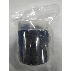 Black PANDAHALL ELITE Handmade Polymer Clay Beads, Disc/Flat Round, Heishi Beads, Black, 8x0.5mm, Hole: 2mm8x0.5~1mm, Hole: 2mm, about 380~400pcs/strand, 17.7 inch, 6strands