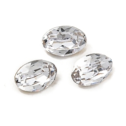 Александрит Стеклянные стразы кабошоны, задние и задние, граненые, овальные, александрит, 4x2.5x2 мм