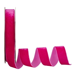 Pink Бархатная лента, одна сторона, для подарочной упаковки, оформление партии, розовые, 1 дюйм (25 мм), около 18.59~19.69 ярдов (17~18 м) / рулон