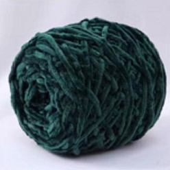 Dark Slate Gray Wool Chenille Yarn, Velvet Cotton Hand Knitting Threads, for Baby Sweater Scarf Fabric Needlework Craft, Dark Slate Gray, 5mm, 95~100g/skein