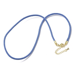 Королевский синий 3 изготовление ожерелий из нейлонового шнура миланского плетения толщиной ☐ мм, с латунными выводами и 304 застежками из лобстера из нержавеющей стали, золотые, стойки покрытие, долговечный, королевский синий, 17.83 дюйм (45.3 см)
