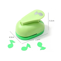 Musical Note Plastic Paper Craft Hole Punches, Paper Puncher for DIY Paper Cutter Crafts & Scrapbooking, Musical Note, 49x72x56mm
