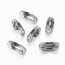Stainless Steel Color 304 Stainless Steel Ball Chain Connectors, Stainless Steel Color, 9x3.5mm, Hole: 2mm, Fit for 2.5mm ball chain