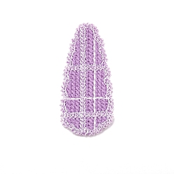 Prune Cabochons en forme de larme en polyester, pour la fabrication d'accessoires pour cheveux, prune, 65x31mm
