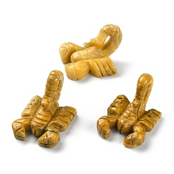 Crazy Agate Natural Crazy Agate Carved Healing Scorpion Figurines, Reiki Stones Statues for Energy Balancing Meditation Therapy, 45~48x34~44x30~37mm