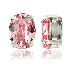 70020 Light Rose Пришивные чашки preciosa® maxima crystal, многожильных ссылки, чешский хрусталь, с настройками латуни, 719 36 406 овальный, серебряные, 70020 светло-розовый, 8x6 мм